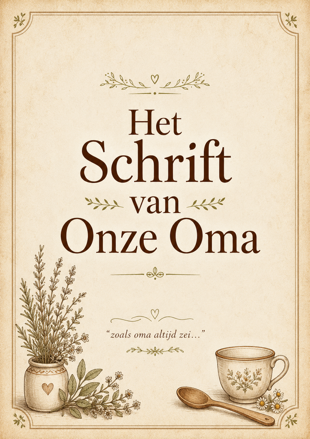 Omslag van het digitale schrift Het Schrift van Onze Oma